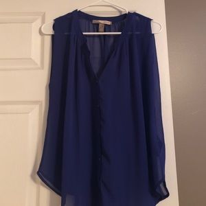 Sheer button down tank.